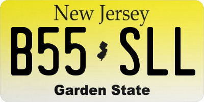 NJ license plate B55SLL