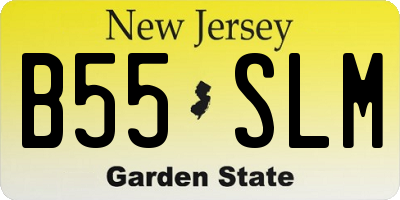 NJ license plate B55SLM