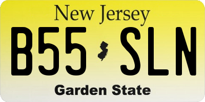 NJ license plate B55SLN