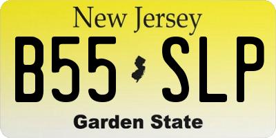 NJ license plate B55SLP
