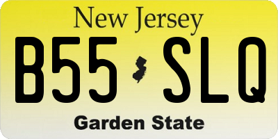 NJ license plate B55SLQ