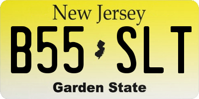 NJ license plate B55SLT