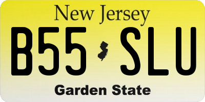 NJ license plate B55SLU