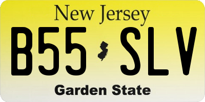 NJ license plate B55SLV