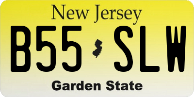 NJ license plate B55SLW