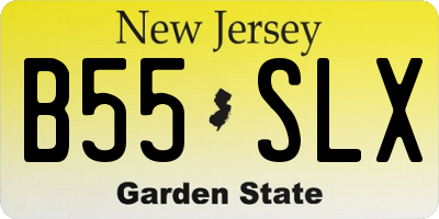 NJ license plate B55SLX