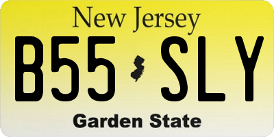 NJ license plate B55SLY