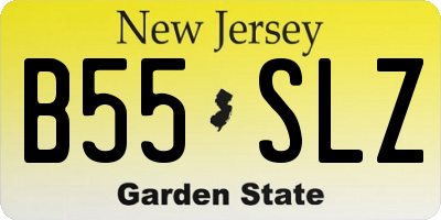 NJ license plate B55SLZ