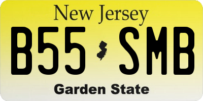 NJ license plate B55SMB