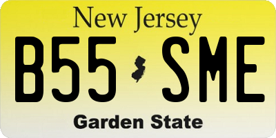 NJ license plate B55SME