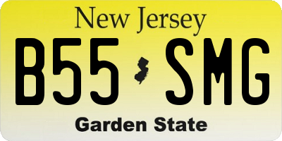 NJ license plate B55SMG