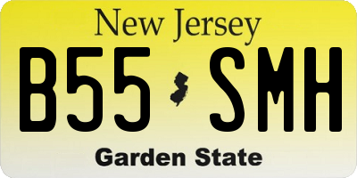 NJ license plate B55SMH