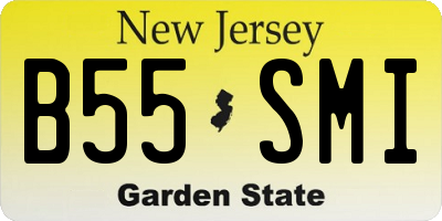 NJ license plate B55SMI
