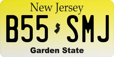 NJ license plate B55SMJ