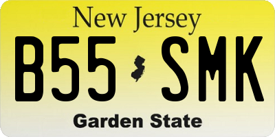 NJ license plate B55SMK