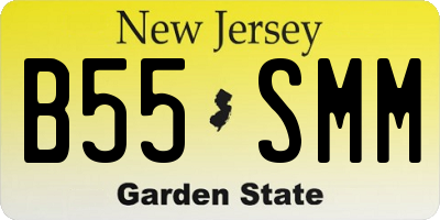 NJ license plate B55SMM