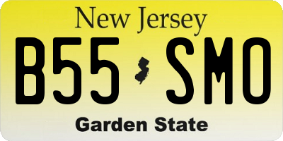 NJ license plate B55SMO