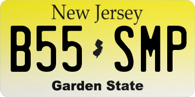 NJ license plate B55SMP