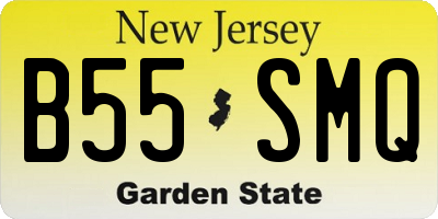 NJ license plate B55SMQ
