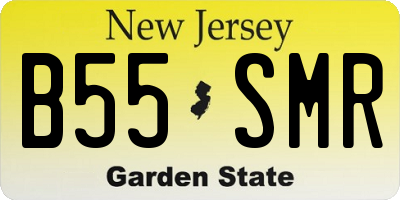 NJ license plate B55SMR
