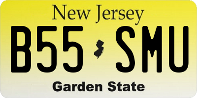 NJ license plate B55SMU