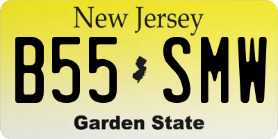 NJ license plate B55SMW