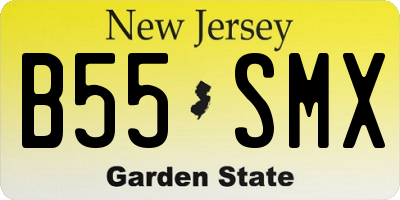 NJ license plate B55SMX