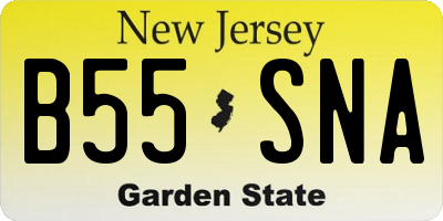 NJ license plate B55SNA