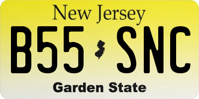 NJ license plate B55SNC