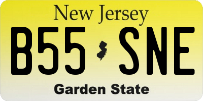 NJ license plate B55SNE