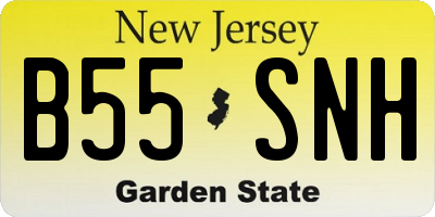 NJ license plate B55SNH