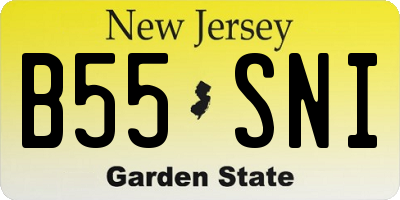 NJ license plate B55SNI