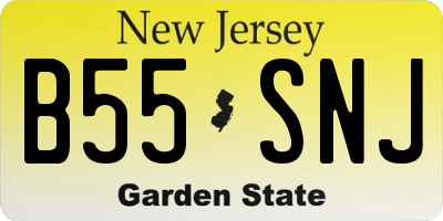 NJ license plate B55SNJ