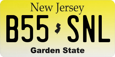 NJ license plate B55SNL