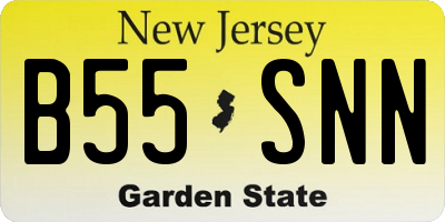 NJ license plate B55SNN