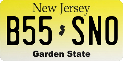 NJ license plate B55SNO