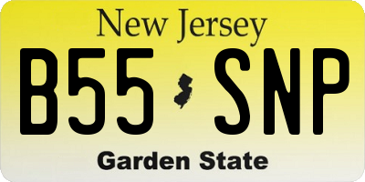 NJ license plate B55SNP
