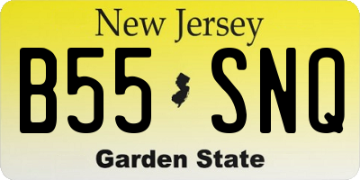 NJ license plate B55SNQ