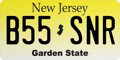NJ license plate B55SNR
