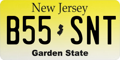 NJ license plate B55SNT