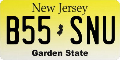 NJ license plate B55SNU