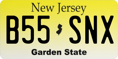 NJ license plate B55SNX