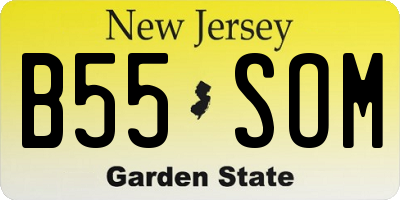 NJ license plate B55SOM