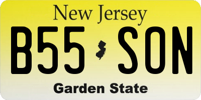 NJ license plate B55SON