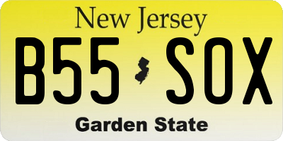 NJ license plate B55SOX
