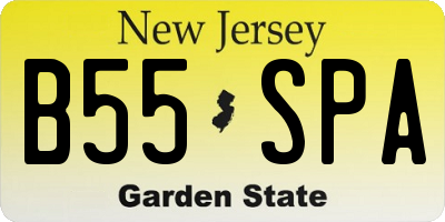 NJ license plate B55SPA