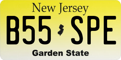 NJ license plate B55SPE