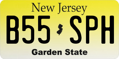 NJ license plate B55SPH