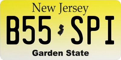 NJ license plate B55SPI