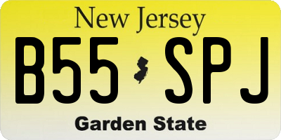 NJ license plate B55SPJ